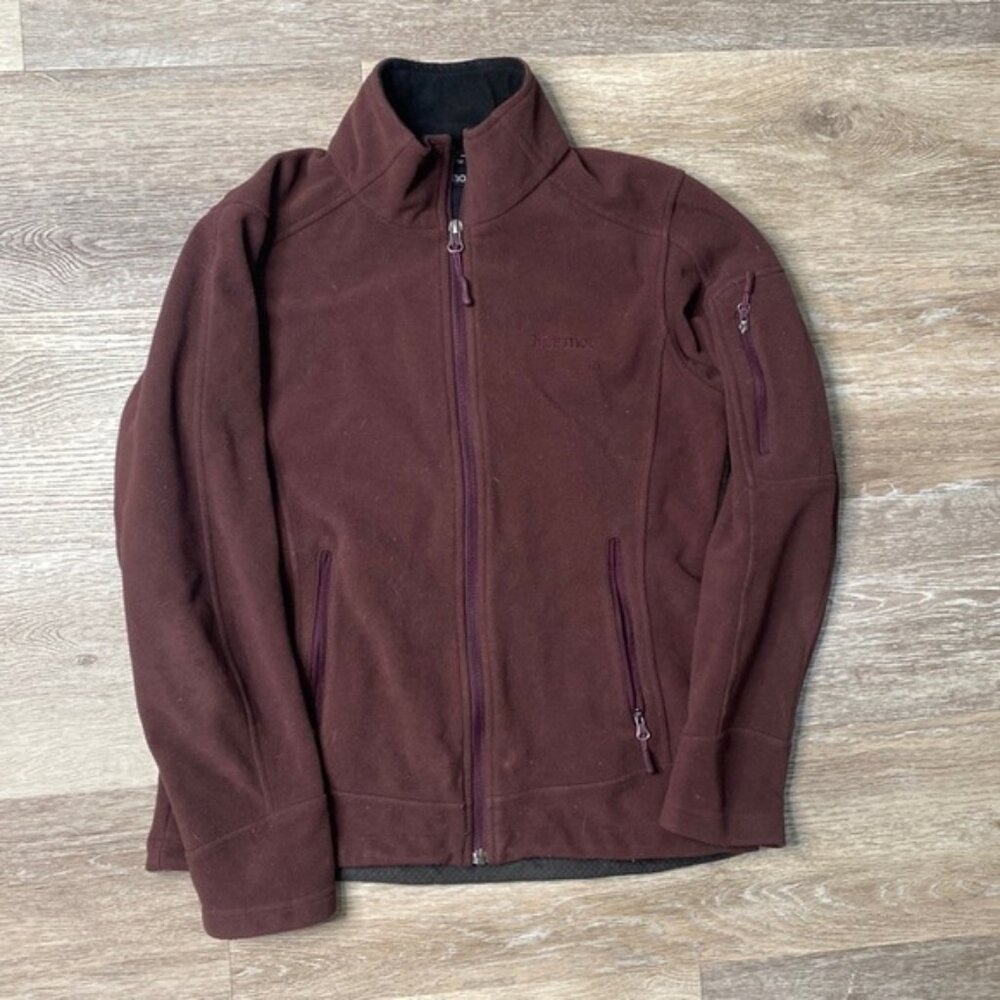 Marmot women’s small burgundy zip up jacket